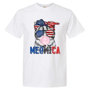 Patriotic Cat Meowica Bubblegum 4th Of July Funny Cat Lover Garment-Dyed Heavyweight T-Shirt