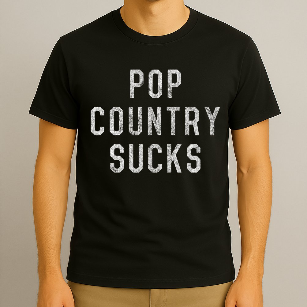 Pop Country Music Sucks Cute Gift T-Shirt