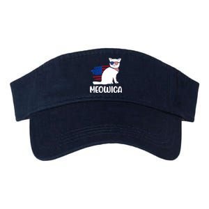 Patriotic Cat Meowica 4th Of July Funny Kitten Lover Valucap Bio-Washed Visor