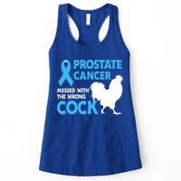 Prostate Cancer Messed With The Wrong Cock Cancer Awareness Gift Womens Tank Top