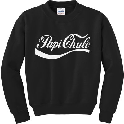Papi Chulo Mexican Dad Father's Dad Chingon Fathers Day Kids Sweatshirt