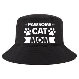 Pawsome Cat Mom Cat Cool Comfort Performance Bucket Hat