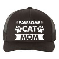 Pawsome Cat Mom Cat Yupoong Adult 5-Panel Trucker Hat