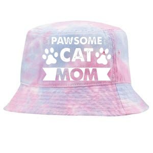 Pawsome Cat Mom Cat Tie-Dyed Bucket Hat