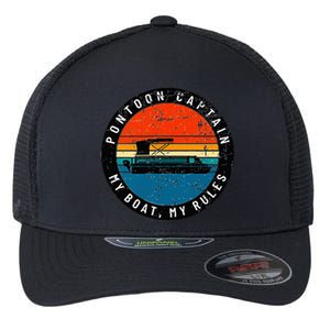 Pontoon Captain My Boat My Rules Flexfit Unipanel Trucker Cap