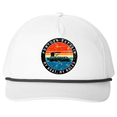 Pontoon Captain My Boat My Rules Snapback Five-Panel Rope Hat