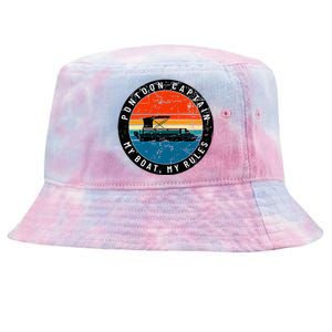 Pontoon Captain My Boat My Rules Tie-Dyed Bucket Hat