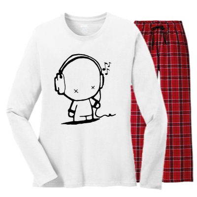 Pop Culture Meme Music Women's Long Sleeve Flannel Pajama Set 