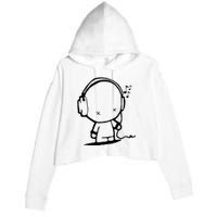 Pop Culture Meme Music Crop Fleece Hoodie