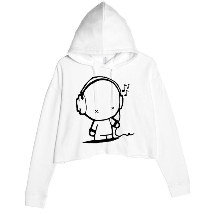 Pop Culture Meme Music Crop Fleece Hoodie