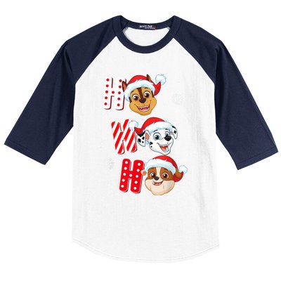 Pawpatrol Chase Marshall Rubble Christmas Santa Hats Baseball Sleeve Shirt