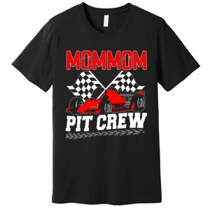 Pit Crew Mommom Race Car Birthday Racing Car Family Premium T-Shirt