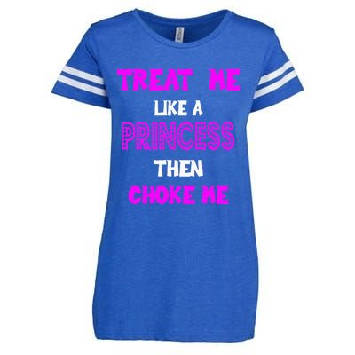 Princess Choke Me BDSM Women Dirty Adult Humor Enza Ladies Jersey Football T-Shirt