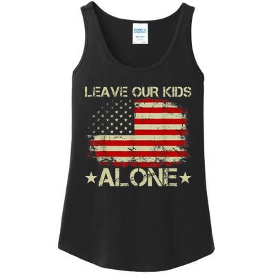 Parental Choice Matter Mom Dad Leave Our Alone USA Flag Ladies Essential Tank