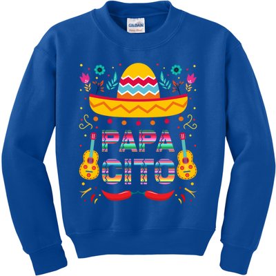 Papa Cito Mexican Costume For Dad Papa Father Cute Gift Kids Sweatshirt