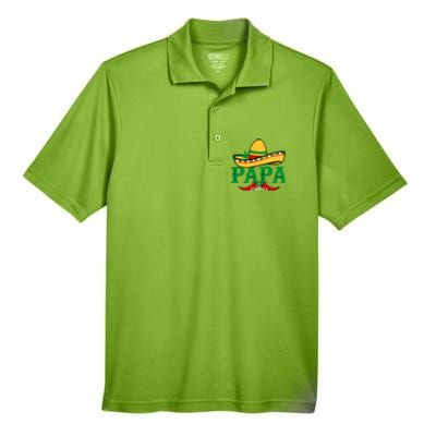 Papa Cito Mexican Sombrero Cinco De Mayo Gift Men's Origin Performance Piqué Polo