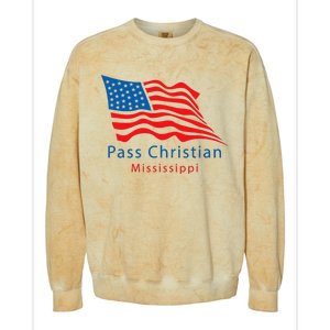 Pass Christian Mississippi Colorblast Crewneck Sweatshirt