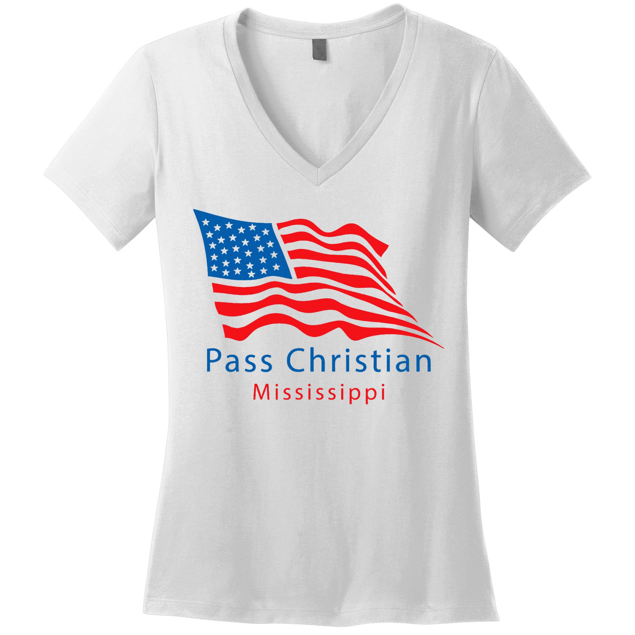 Pass Christian Mississippi Women's V-Neck T-Shirt