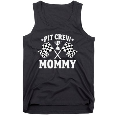 Pit Crew Mommy Mother Race Car Birthday Party Tank Top