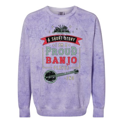 Proud Country Music Lover Banjo Player Colorblast Crewneck Sweatshirt