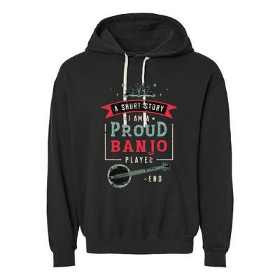 Proud Country Music Lover Banjo Player Garment-Dyed Fleece Hoodie