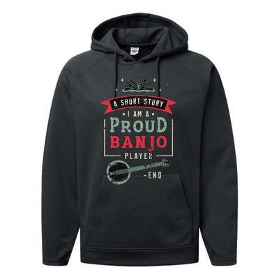 Proud Country Music Lover Banjo Player Performance Fleece Hoodie