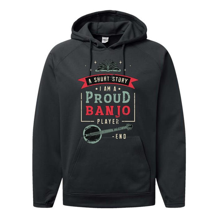 Proud Country Music Lover Banjo Player Performance Fleece Hoodie