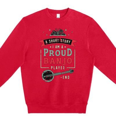 Proud Country Music Lover Banjo Player Premium Crewneck Sweatshirt