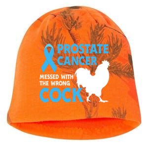 Prostate Cancer Messed With The Wrong Cock Cancer Awareness Gift Kati - Camo Knit Beanie