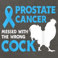 Prostate Cancer Messed With The Wrong Cock Cancer Cotton Canvas Backpack