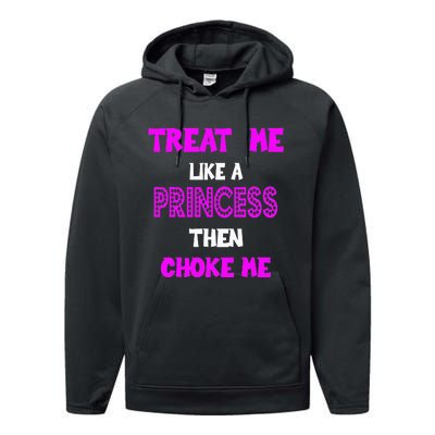 Princess Choke Me BDSM Women Dirty Adult Humor Performance Fleece Hoodie