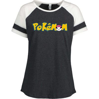 Pokemom Cute Mom Gift Enza Ladies Jersey Colorblock Tee