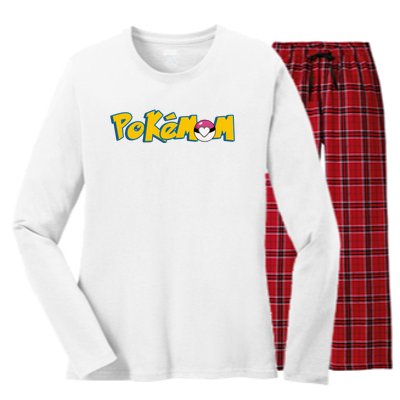 Pokemom Cute Mom Gift Women's Long Sleeve Flannel Pajama Set 