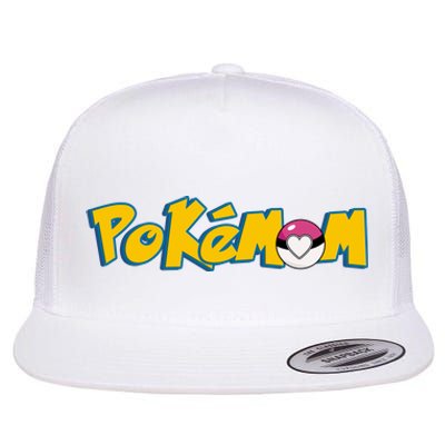 Pokemom Cute Mom Gift Flat Bill Trucker Hat