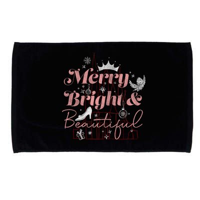 Princesses Christmas Merry Bright & Beautiful Microfiber Hand Towel