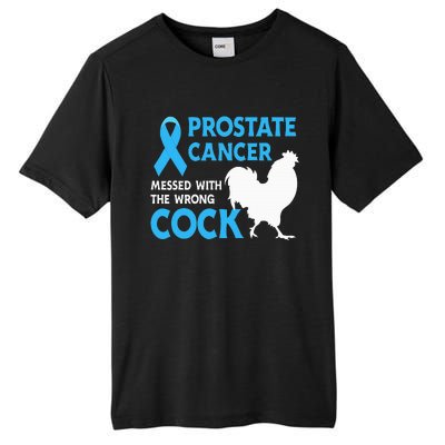 Prostate Cancer Messed With The Wrong Cock Cancer Awareness Tall Fusion ChromaSoft Performance T-Shirt