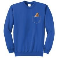 Pocket Capybara Meaningful Gift Funny Capybara In Pocket Gift Sweatshirt