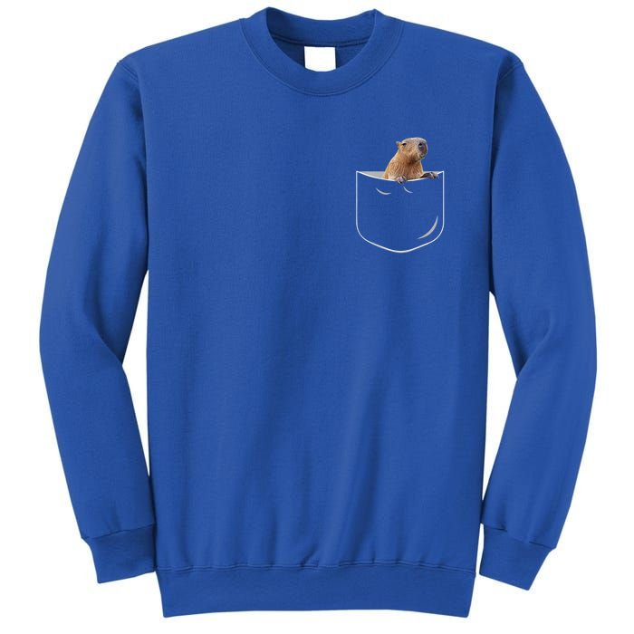 Pocket Capybara Meaningful Gift Funny Capybara In Pocket Gift Sweatshirt