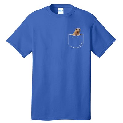 Pocket Capybara Meaningful Gift Funny Capybara In Pocket Gift Tall T-Shirt