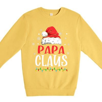 Papa Claus Matching Family Christmas Pajama Gift Premium Crewneck Sweatshirt