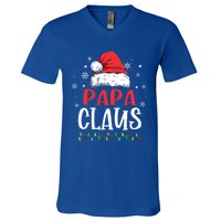 Papa Claus Matching Family Christmas Pajama Gift V-Neck T-Shirt