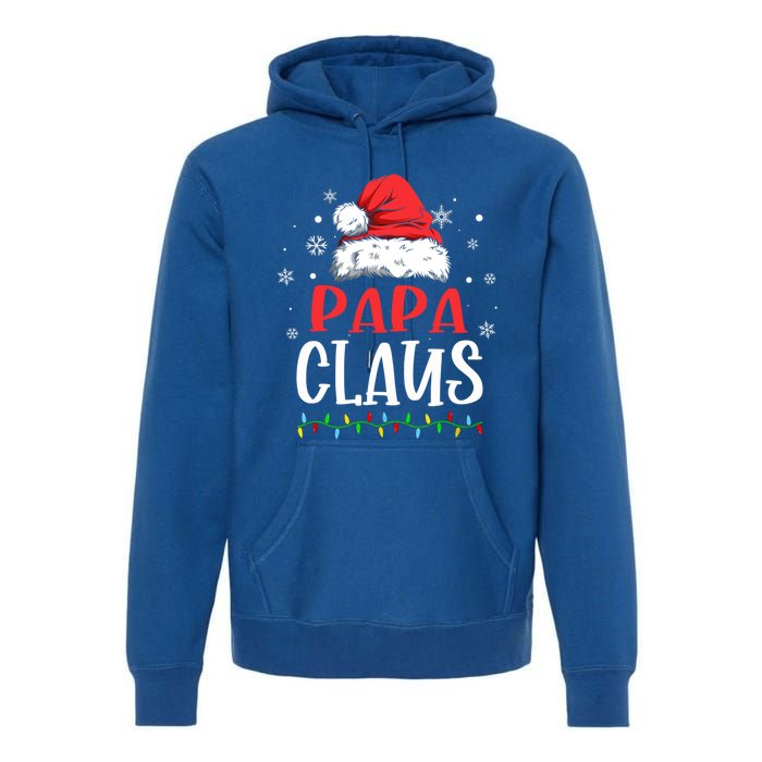 Papa Claus Matching Family Christmas Pajama Gift Premium Hoodie