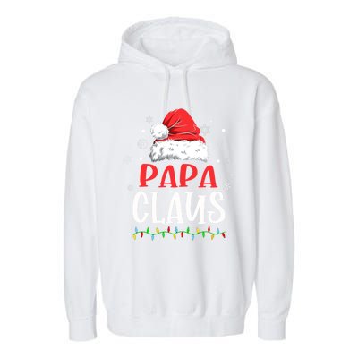 Papa Claus Matching Family Christmas Pajama Gift Garment-Dyed Fleece Hoodie