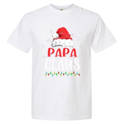 Papa Claus Matching Family Christmas Pajama Gift Garment-Dyed Heavyweight T-Shirt