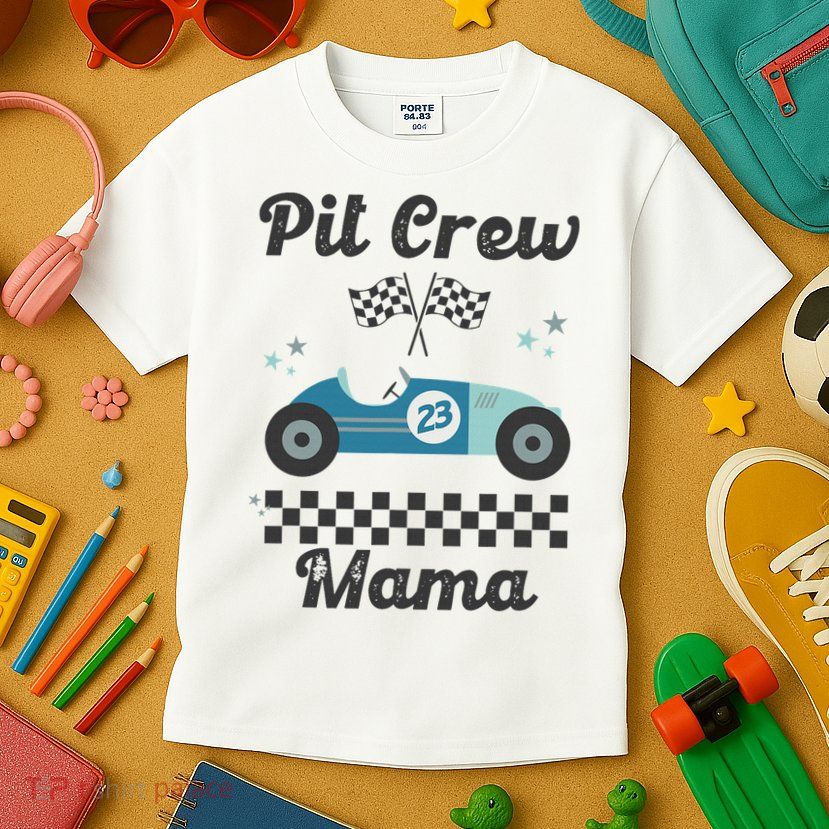 Pit Crew Mama Kids T-Shirt