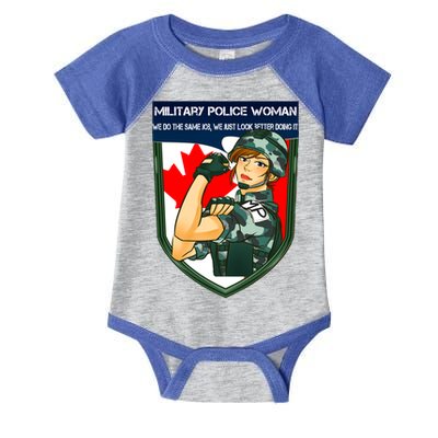 Proud Canadian Military Police Gift Infant Baby Jersey Bodysuit