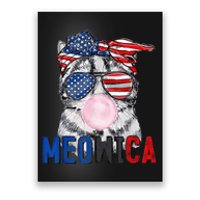 Patriotic Cat Meowica Bubblegum 4th of July Funny Cat Lover Poster