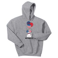 Patriotic Cat Meowica 4th Of July Funny Kitten Lover Kids Hoodie