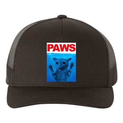 Paws Cat Meme Humor Funny Cats Dads Mom Yupoong Adult 5-Panel Trucker Hat