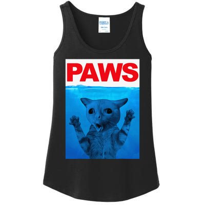 Paws Cat Meme Humor Funny Cats Dads Mom Ladies Essential Tank